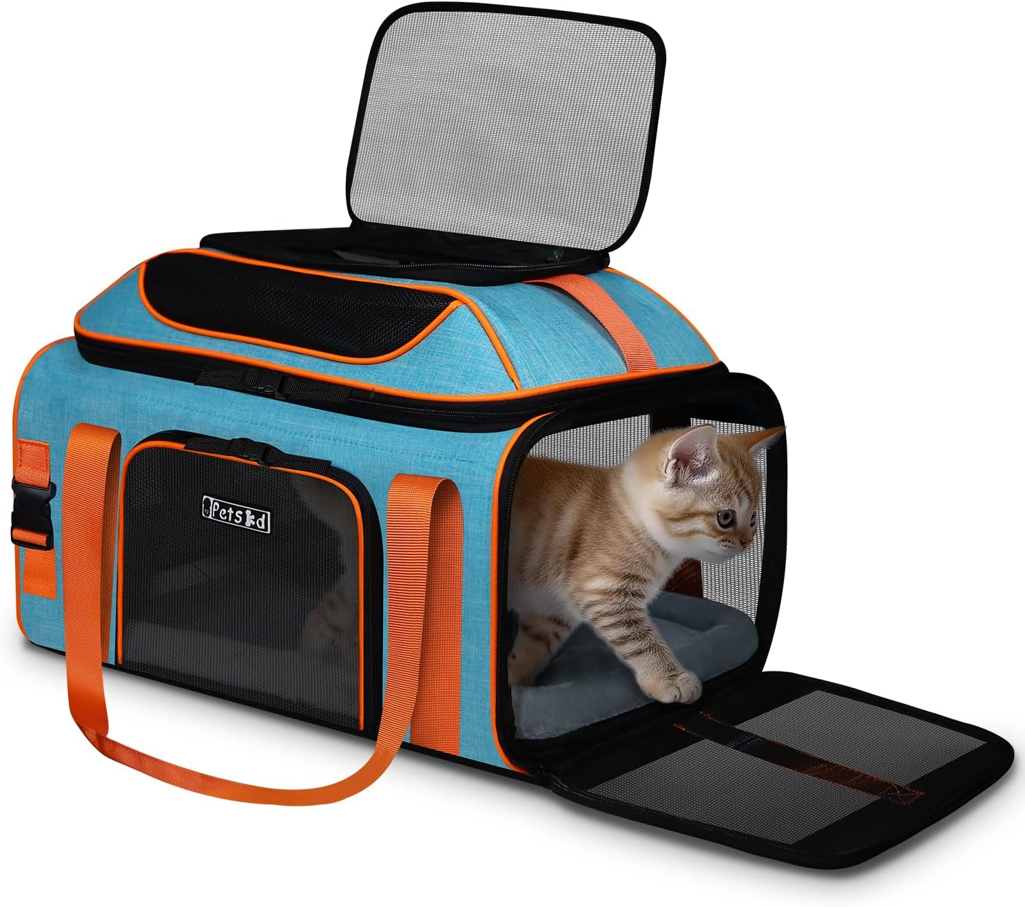 Petskd Top-Expandable Pet Carrier for Small Dogs and Cats