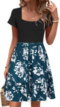 Women 2025 Summer Dress Square Neck Sundress - Flattering Everyday
