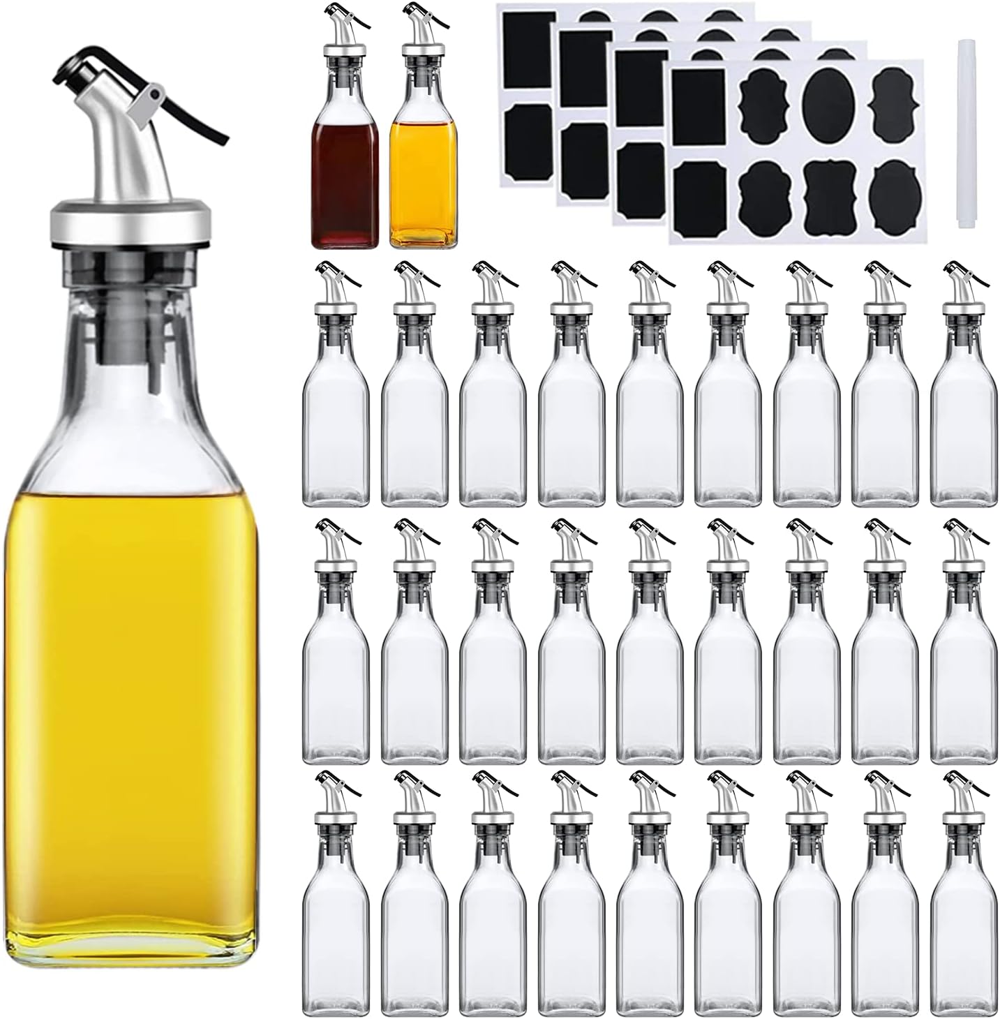 Accguan 6oz Leakproof Olive Oil Dispenser Set for Kitchen Use