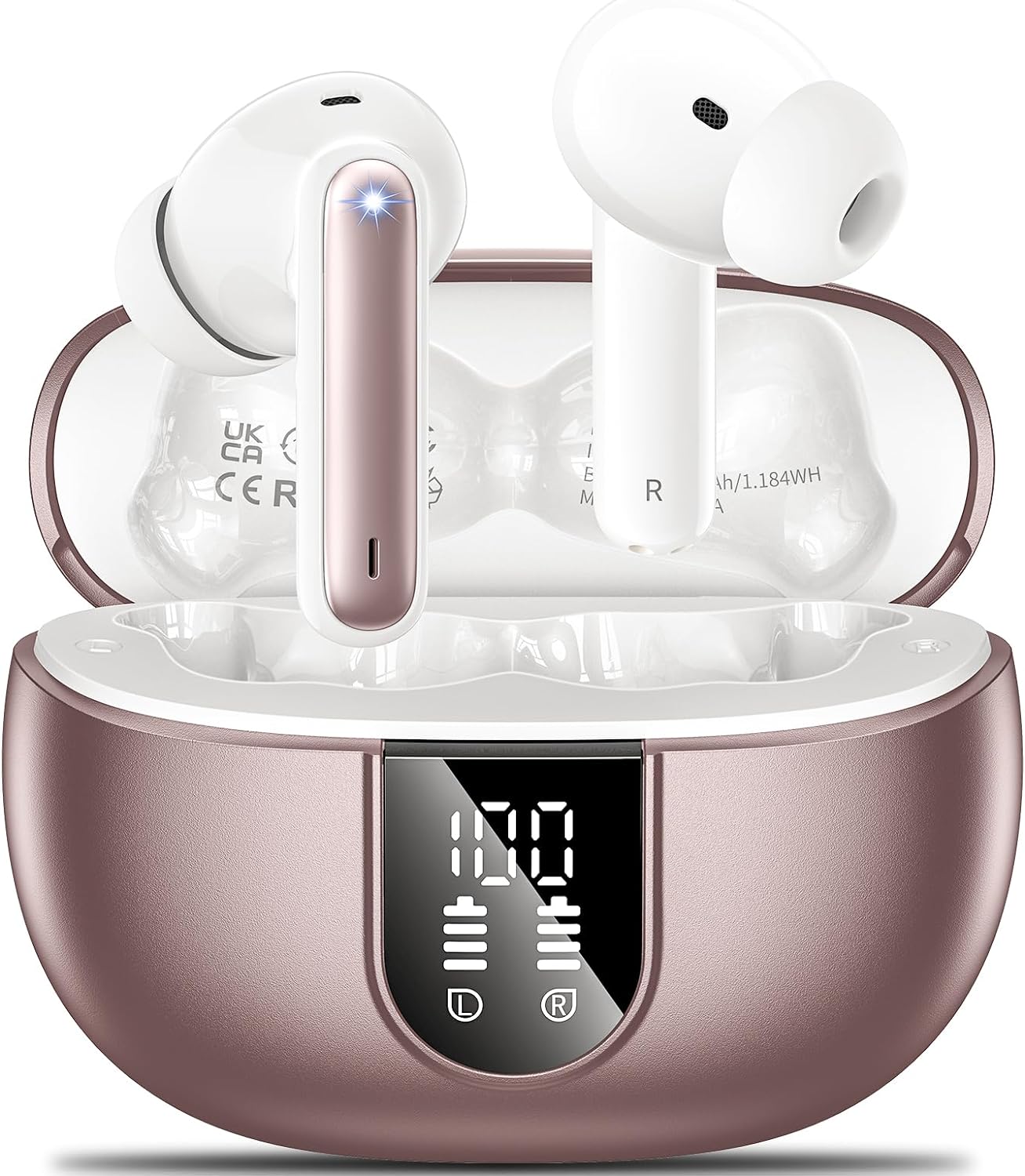 Aoslen 2024 Wireless Earbuds - HiFi Stereo Sound, 42Hs Playtime, 4 Mic Noise Cancelling