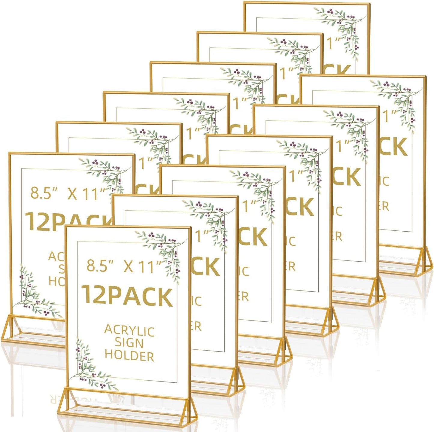 Acrylic Sign Holder 8.5X11 Double Sided Display Stand for Flyers