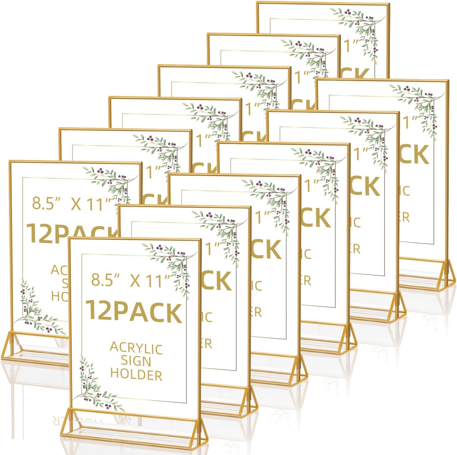 Acrylic Sign Holder 8.5X11 Double Sided Display Stand for Flyers