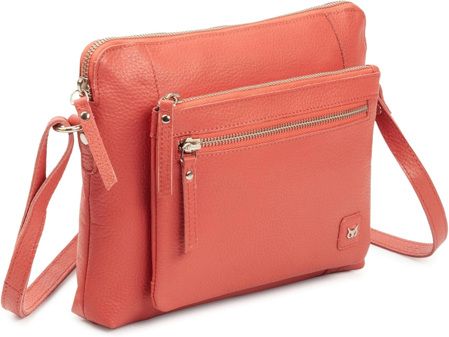 Small Soft Pebbled Real Leather Crossbody Handbag for Daily Use