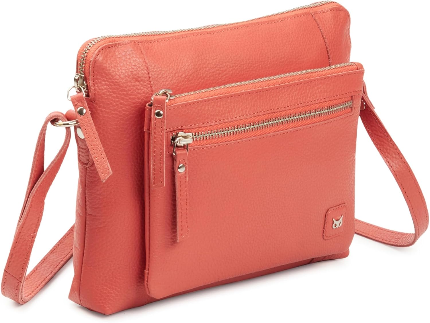 Small Soft Pebbled Real Leather Crossbody Handbag for Daily Use