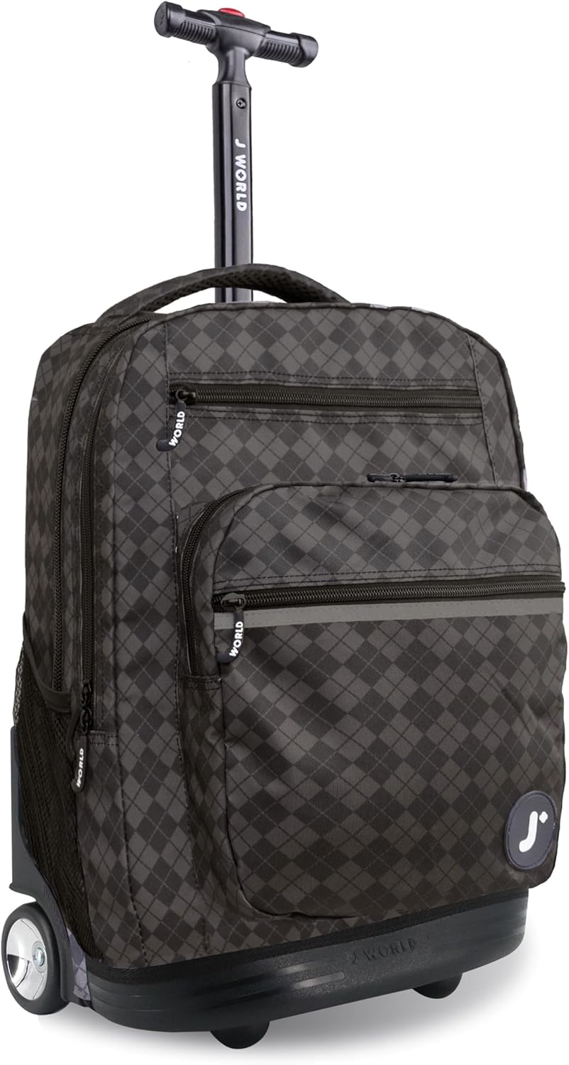 J World New York Sundance Rolling Backpack for Kids and Teens