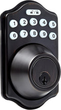 Keypad Deadbolt Door Lock Oil Bronze - Keyless Touch with Keyed Option