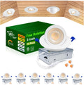 zouzai 5CCT LED Gimbal Recessed Light 3 in 6 Pack - Adjustable