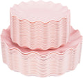 Pink Plastic Plates Reusable Set 50pcs - Durable Daisy Party Plates