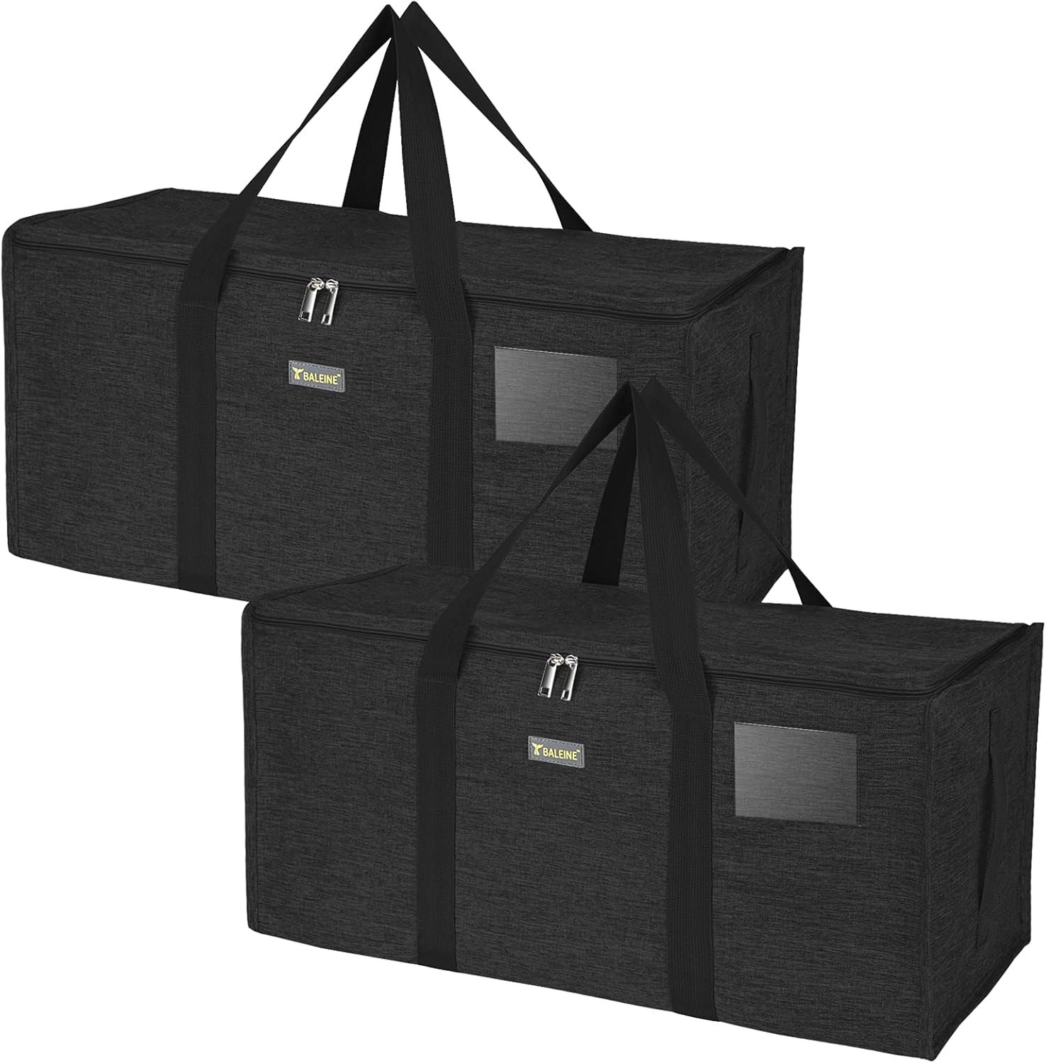 Extra Large Storage Tote with Zippers & Handles for Moving