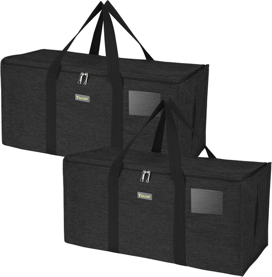Extra Large Storage Tote with Zippers & Handles for Moving