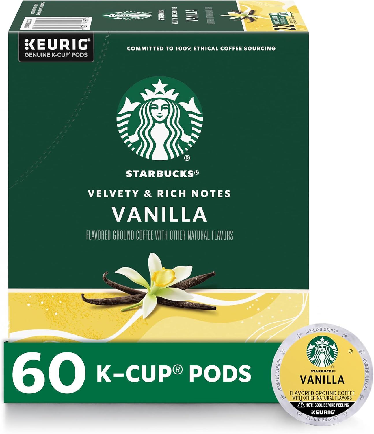 Starbucks K-Cup Coffee Pods for Rich Vanilla Flavor Experience