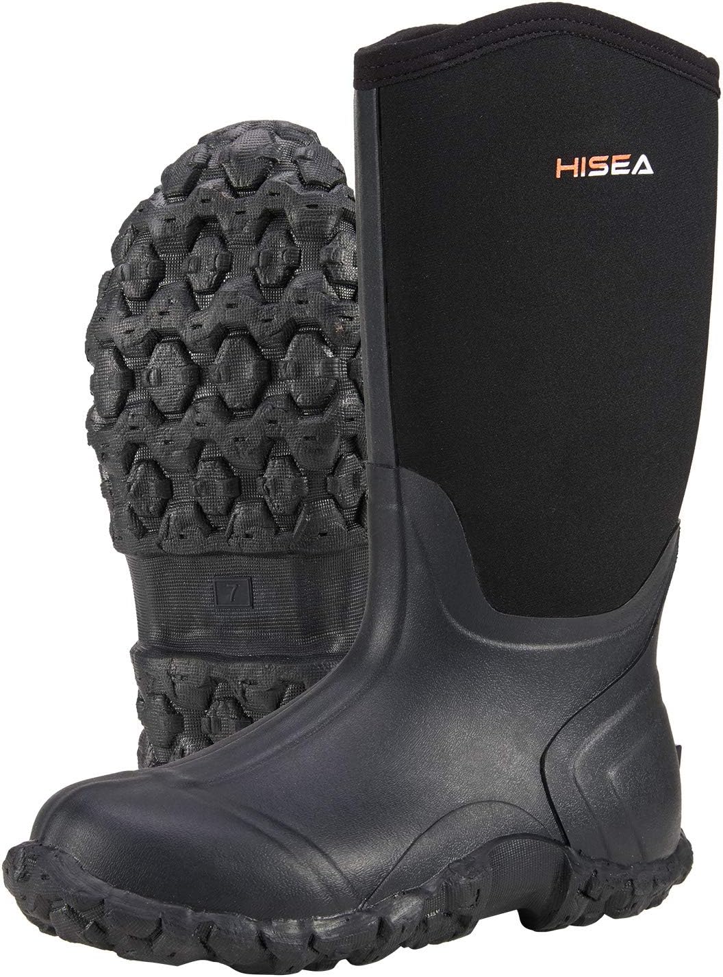 HISEA Men's Rain Boots: Waterproof Insulated Garden Shoes