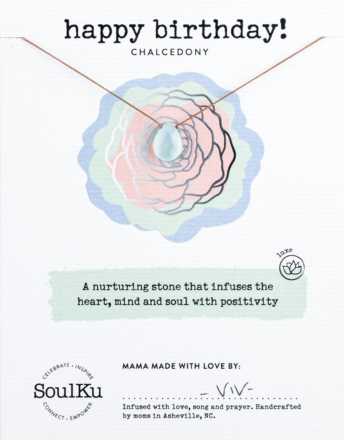 SoulKu Luxe Inspirational Necklace for Empowerment and Love