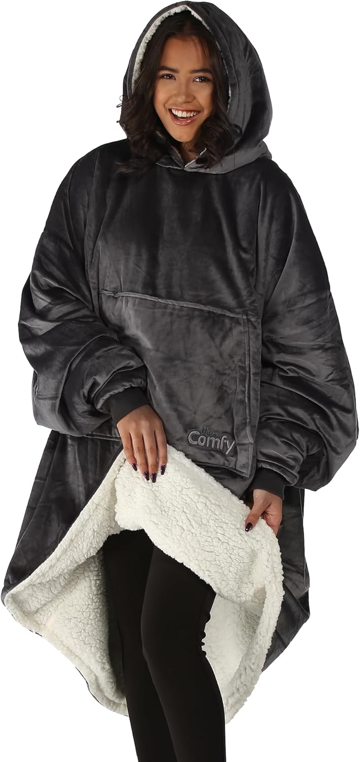 The Comfy Original Sherpa Lined Wearable Blanket for All