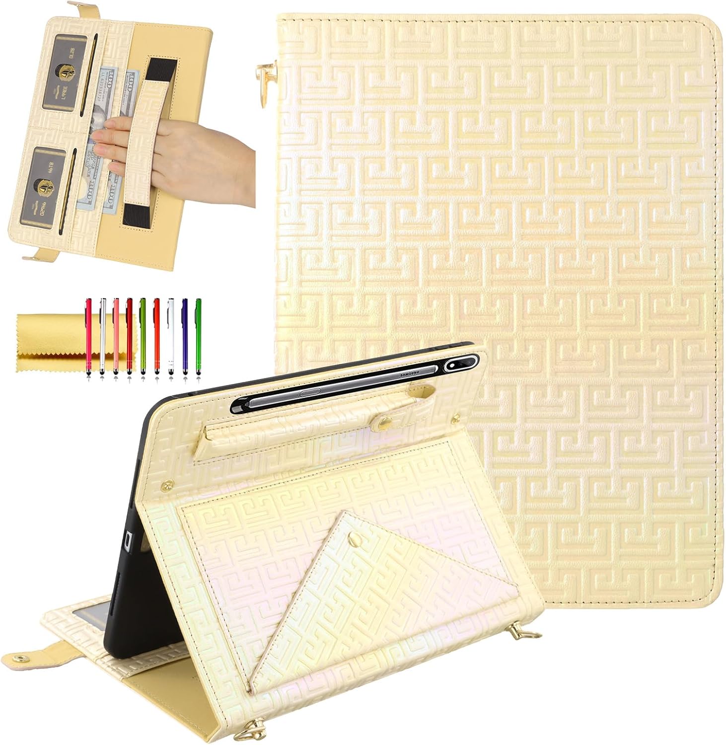 Dteck Case for Galaxy Tab S10 Plus 2024 - Luxury Sparkle Design