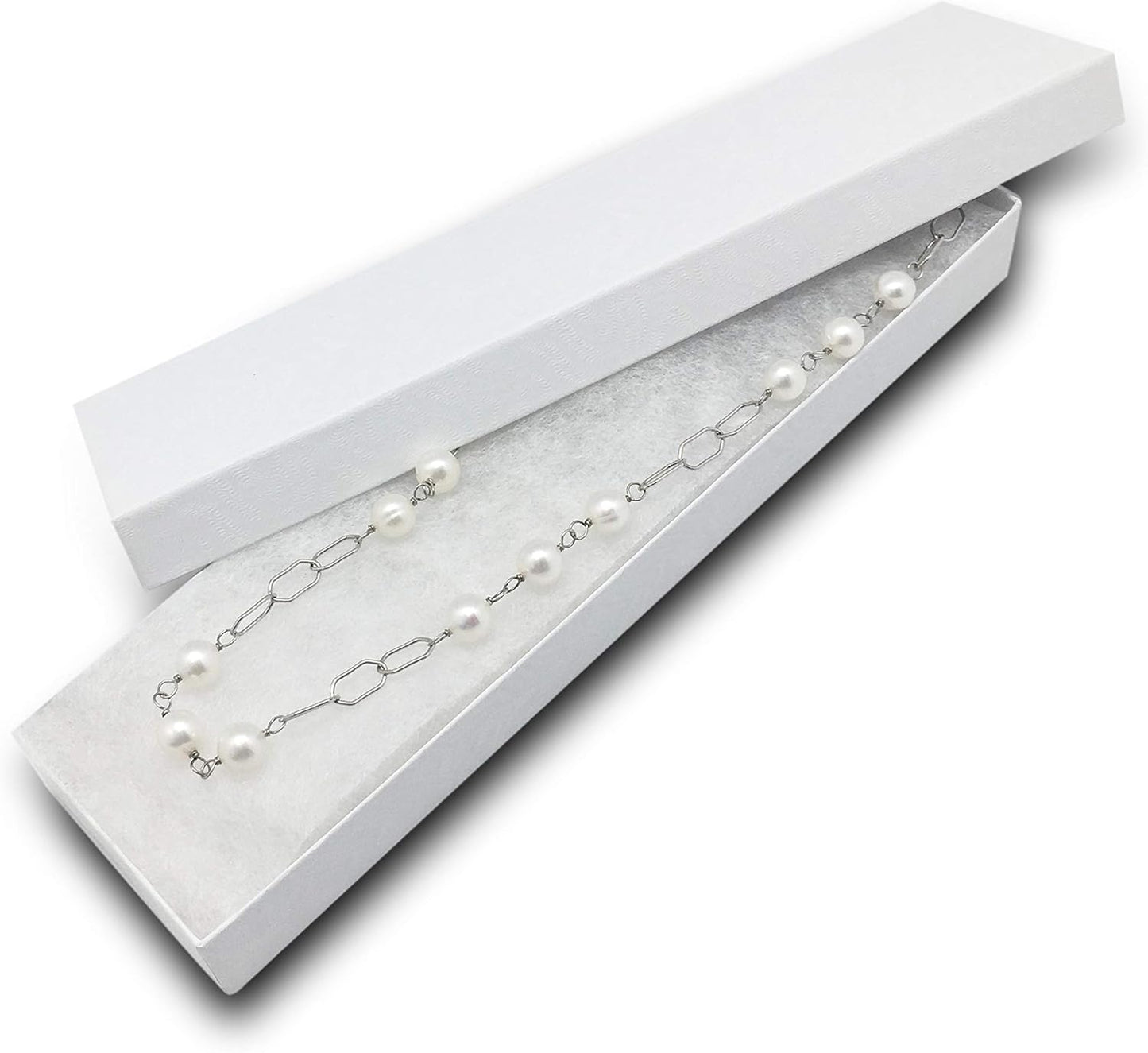 100-Pack Cotton Filled Cardboard Jewelry Boxes for Gifting