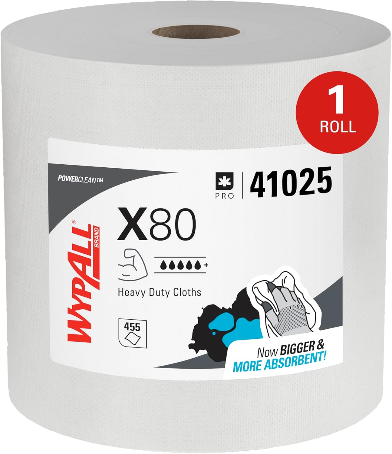 WypAll PowerClean X80 Heavy Duty Cloths for Tough Cleaning Tasks