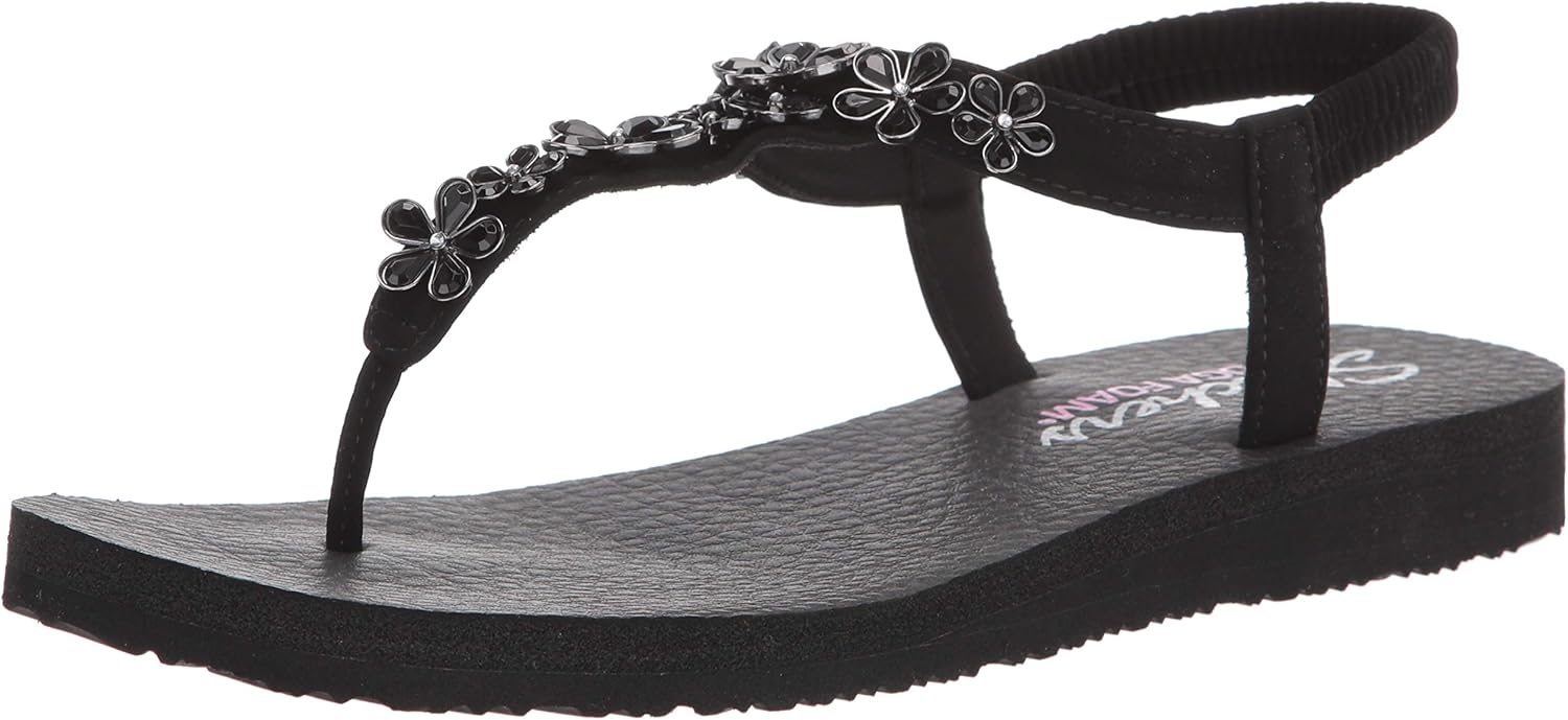 Skechers Women's Meditation-Glass Daisy Flip-Flop for Comfort