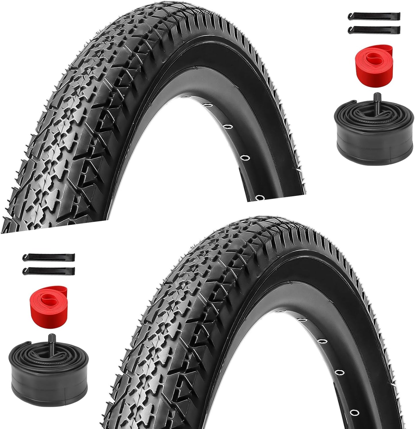 26 Inch Bike Tires for Beach Cruisers - 2 Pack Replacement Set