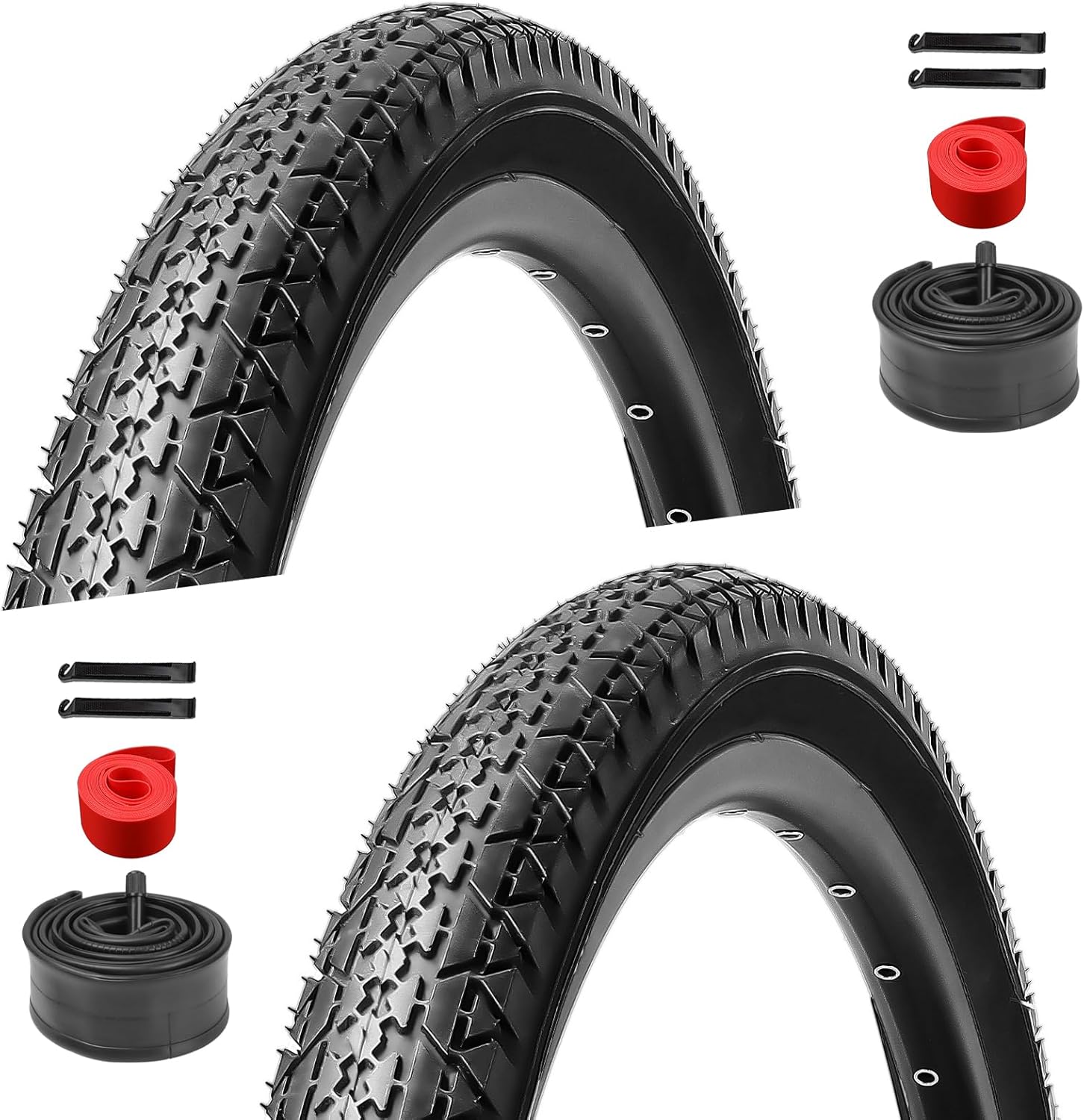 26 Inch Bike Tires for Beach Cruisers - 2 Pack Replacement Set