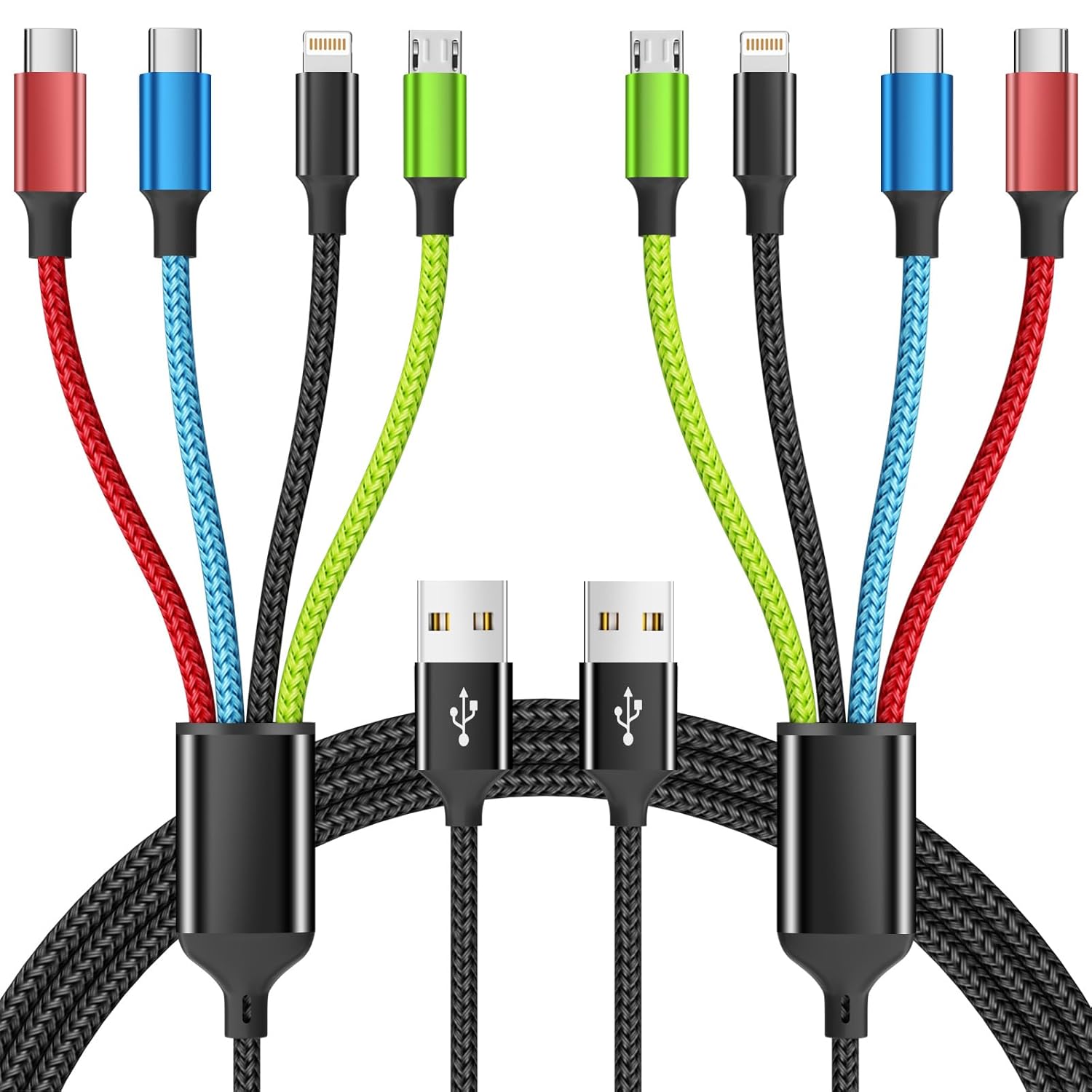 Firsting Nylon Braided 4 in 1 Charging Cable - All Devices, One Cable!