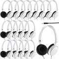 Classroom Headphones 18 Pack Bulk Student Wired Over Ear Headphones