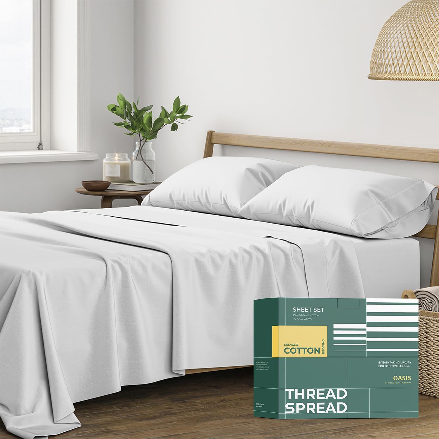 100% Organic Cotton King Size Sheets Set for Ultimate Comfort