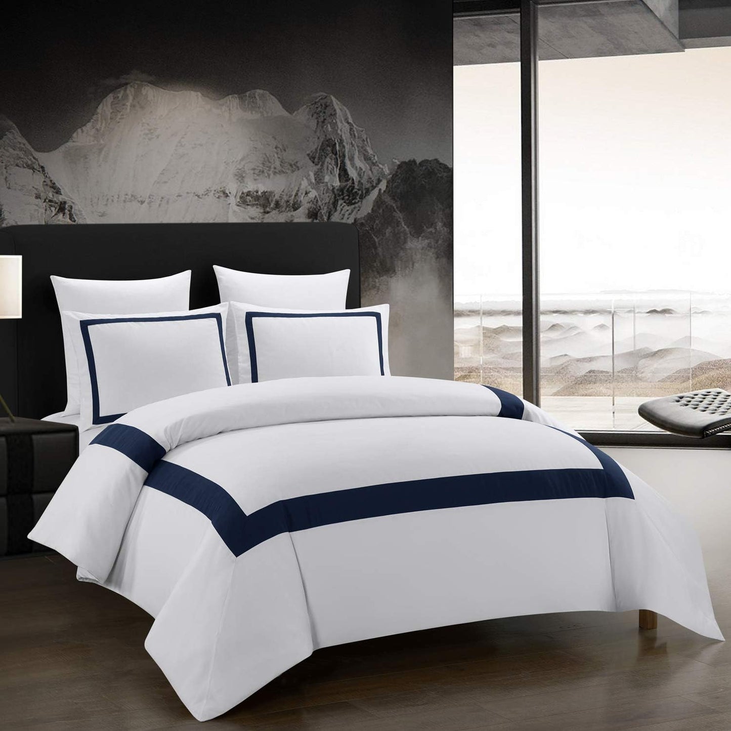 OSVINO Hotel Duvet Cover Set King Size Ultra Soft Microfiber