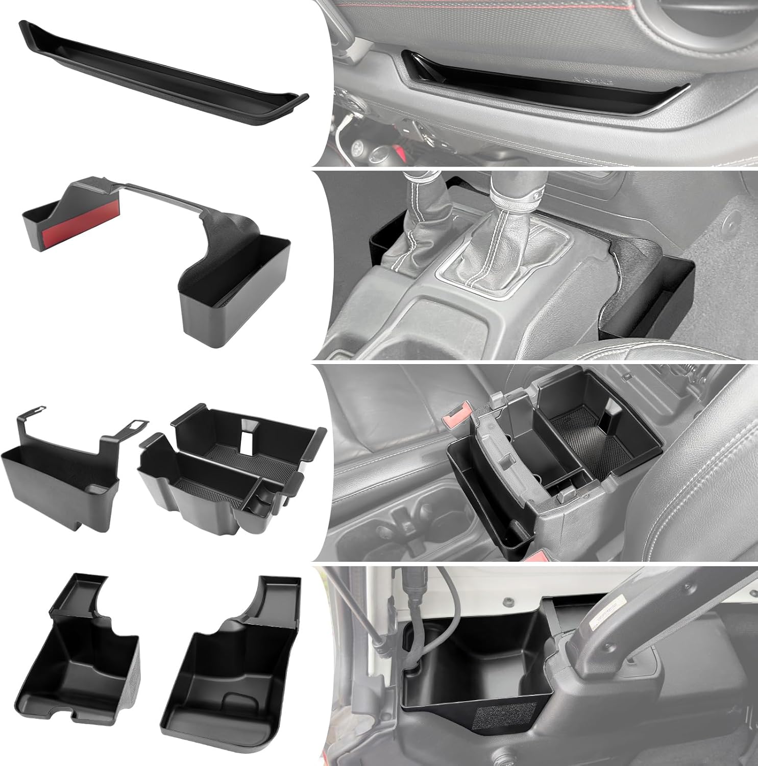 Center Console Organizer for 2024 Jeep Wrangler JL JLU 4XE