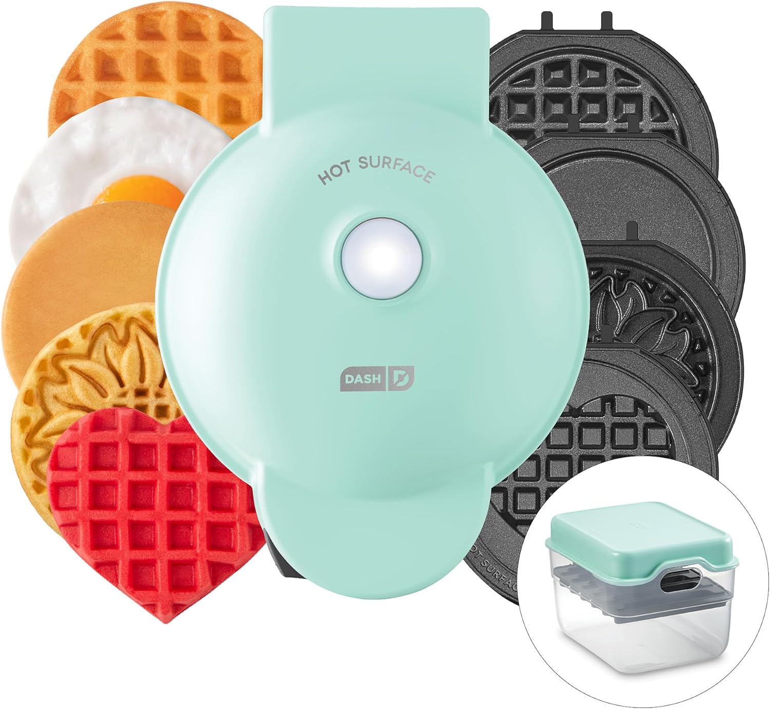 DASH Mini 4-in-1 Waffle Maker - Nonstick & Portable