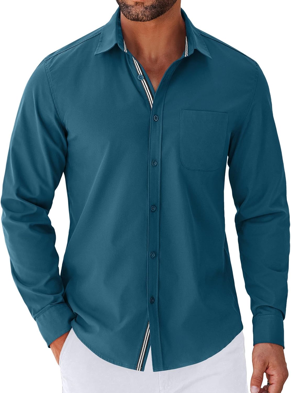 COOFANDY Men's Long Sleeve Casual Button Down Shirts for Style