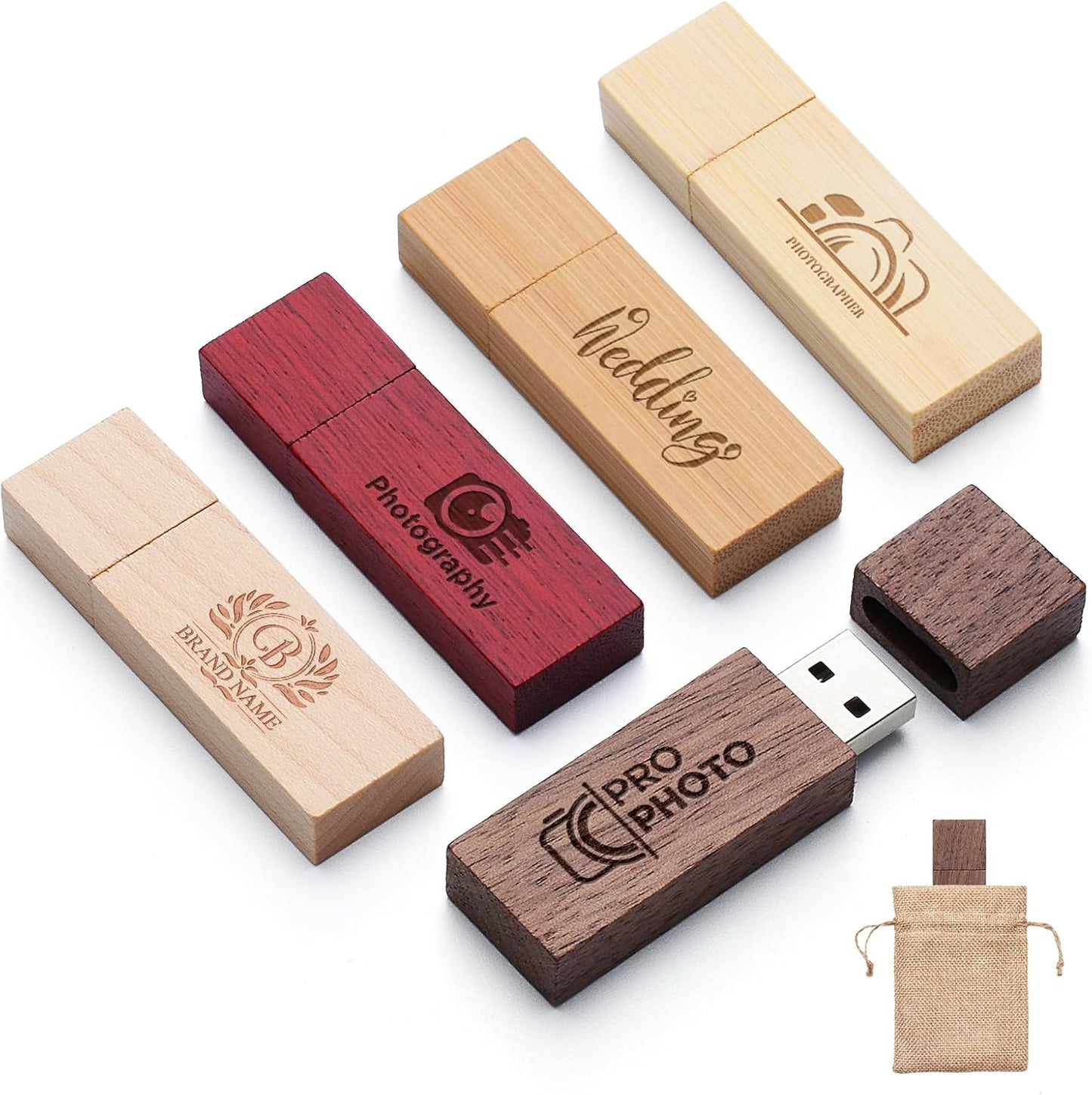 Personalized Custom Wood USB Flash Drive for Unique Gifts