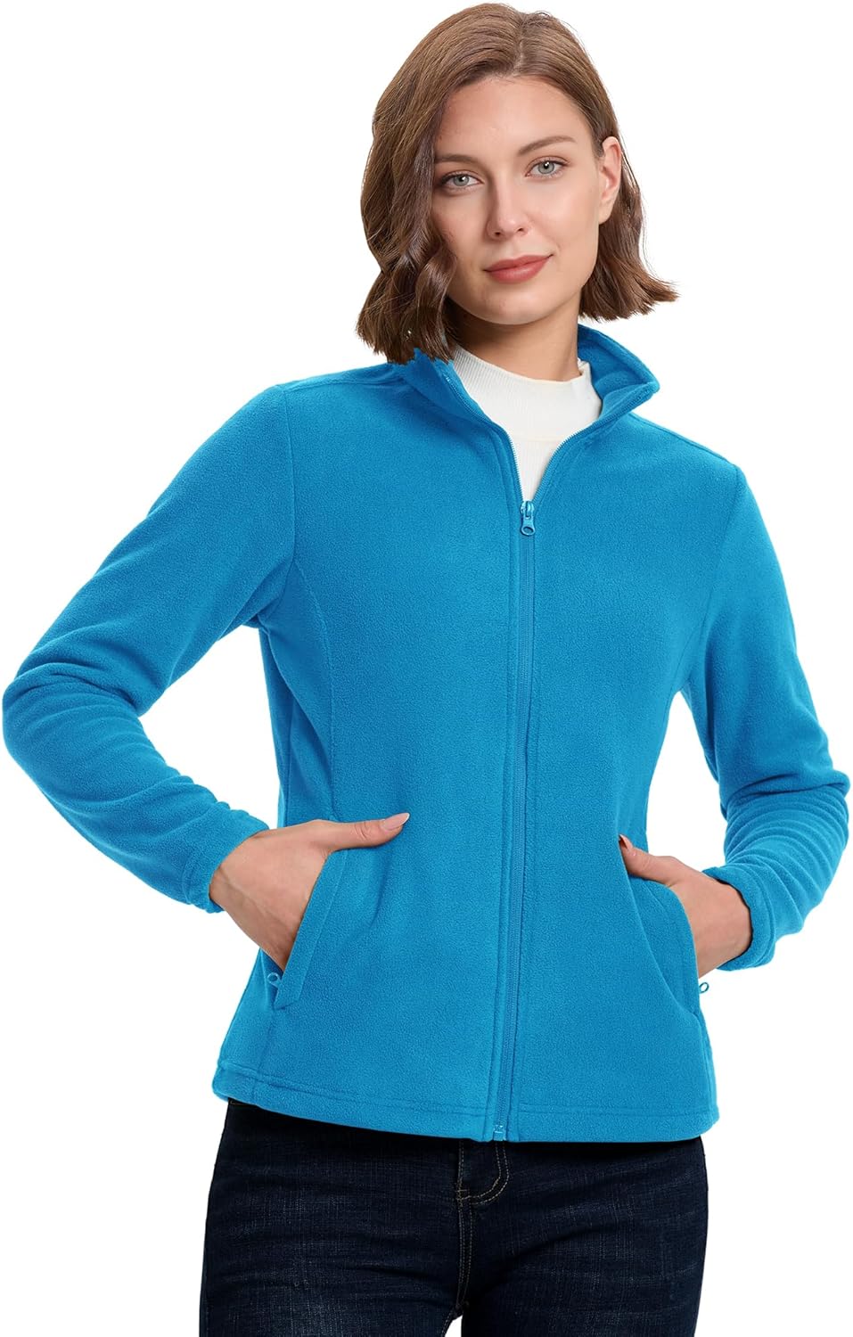 33,000ft Women's Zip Up Fleece Jacket for Winter Activities