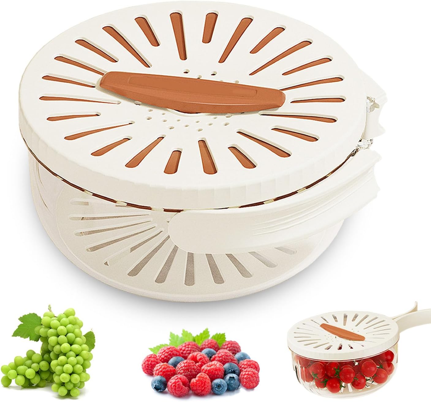 Portable 2-in-1 Fruit Washing Bowl - Drainer & Strainer!