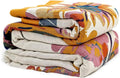 Boho Throw Blanket for Bed 100% Cotton 80in x 90in - Ultra Soft Rustic