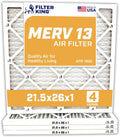 Filter King 21.5x26x1 Air Filter 4-Pack - MERV 13 Home Protection