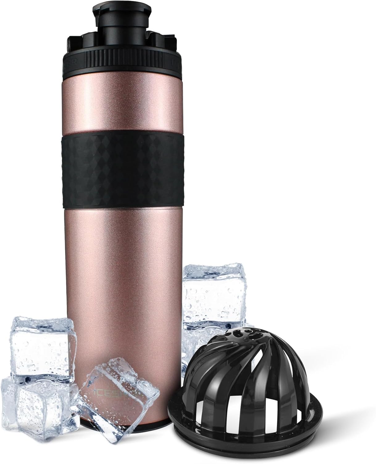 Rose Gold Insulated Shaker: Cold 24+ Hours!