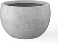 19.9 in Round Concrete Planter Bowl - Large Outdoor/Indoor Pot Kante