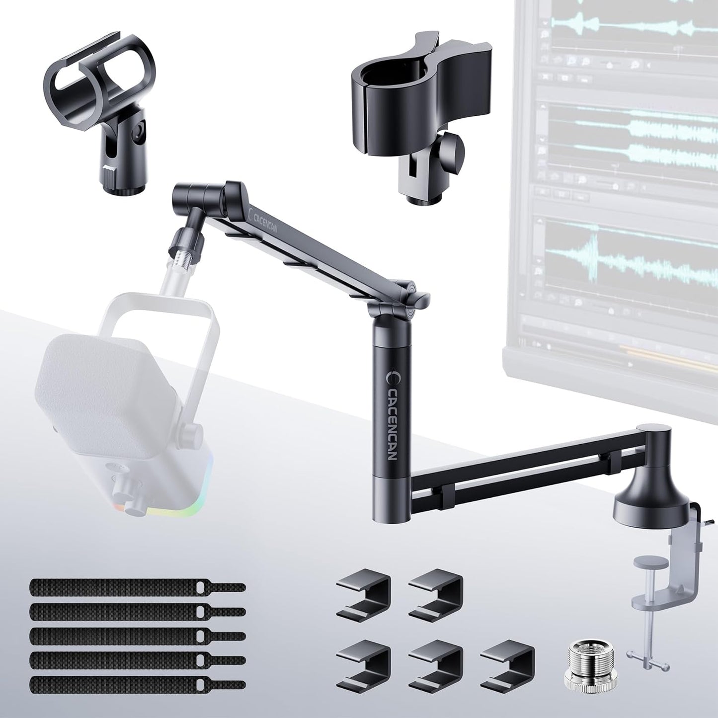 M05 Pro Boom Arm: 360 Rotatable Microphone Stand for Streaming