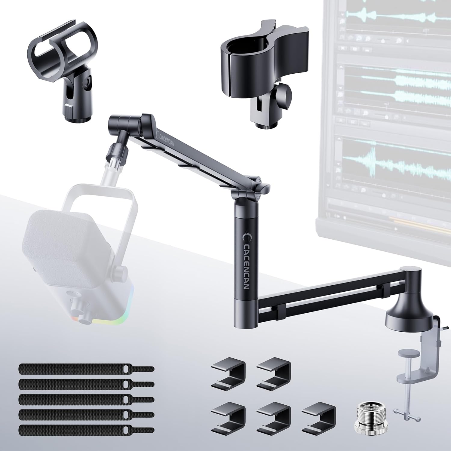M05 Pro Boom Arm: 360 Rotatable Microphone Stand for Streaming