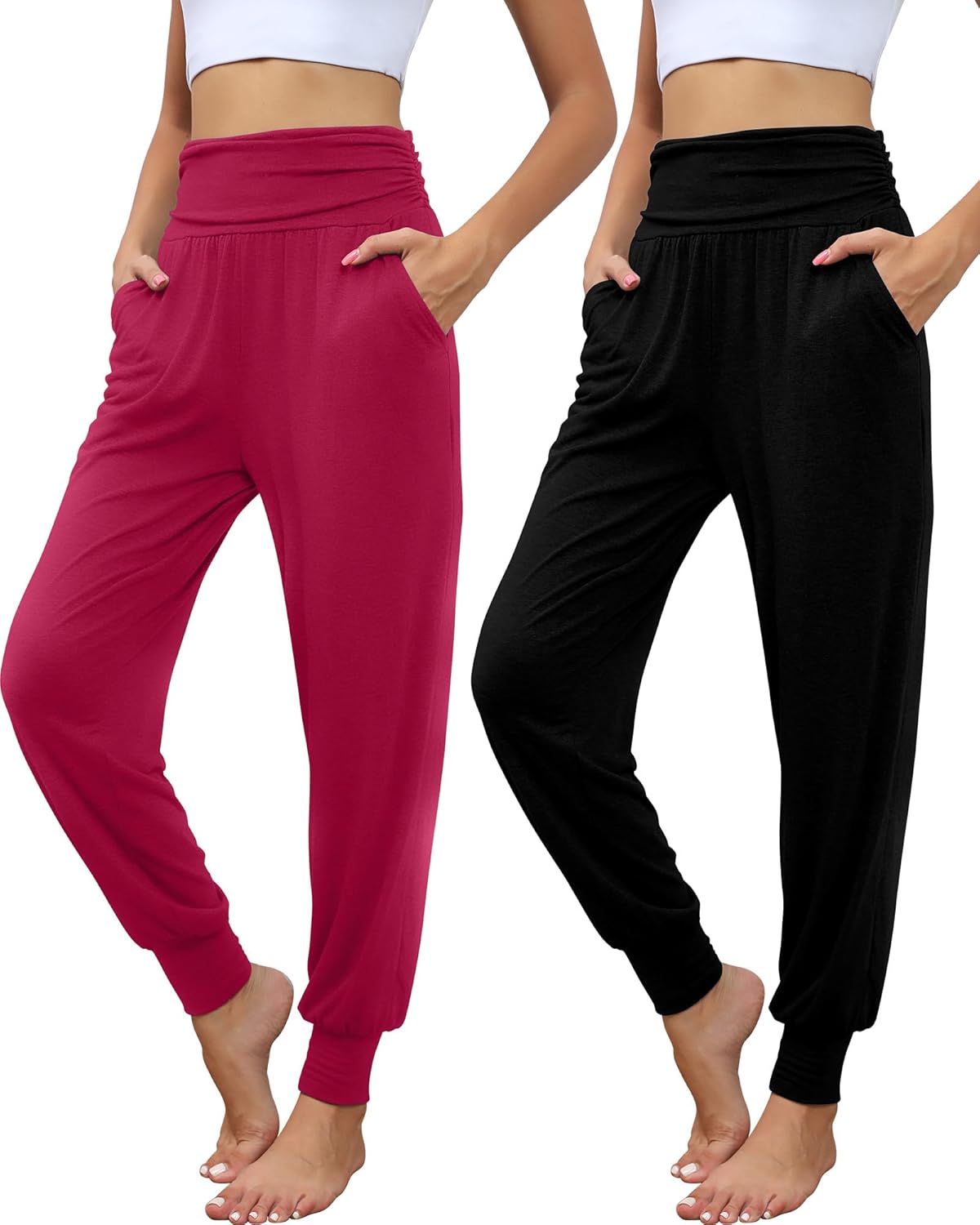 Cozy Women's Yoga Joggers with Pockets for Casual Comfort