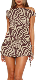 Women's Bodycon One Shoulder Mini Dress Ideal for Summer Outings