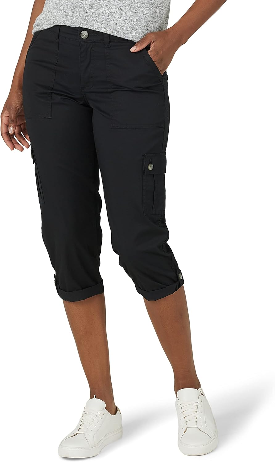 Lee Women's Ultra Lux Comfort Flex-to-Go Cargo Capri Pants
