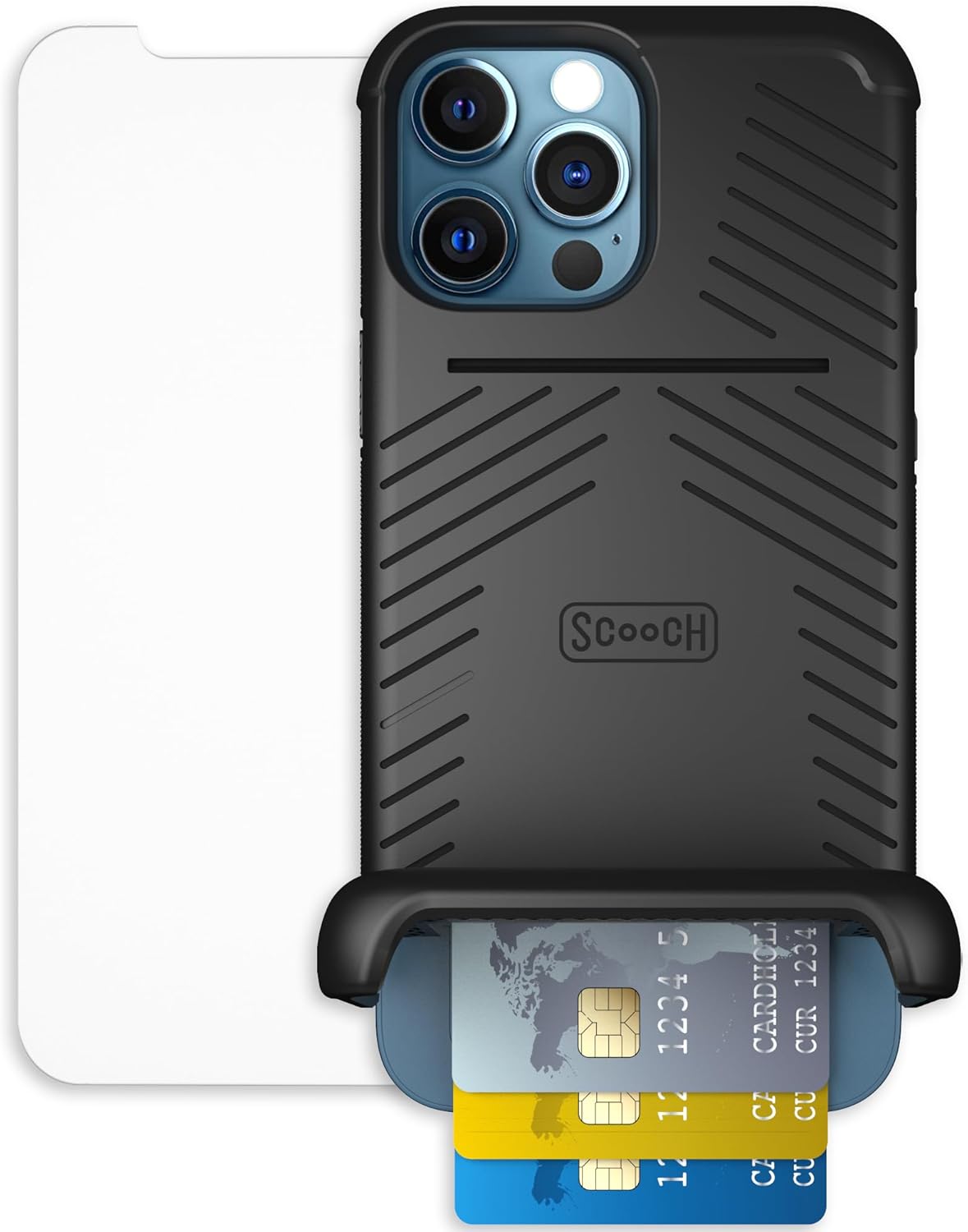Scooch iPhone 12 Pro Max Case with Card Holder and Kickstand