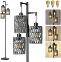 70in Floor Lamp with 3 Bulbs - Stepless Dimmable Corner Tree Lamp