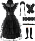 Girls Black Princess Costume Dress Up - Cosplay Outfit for Kids