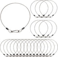 20 Pack Stage Light Safety Cables 2 ft 1/8 in - Heavy Duty Security