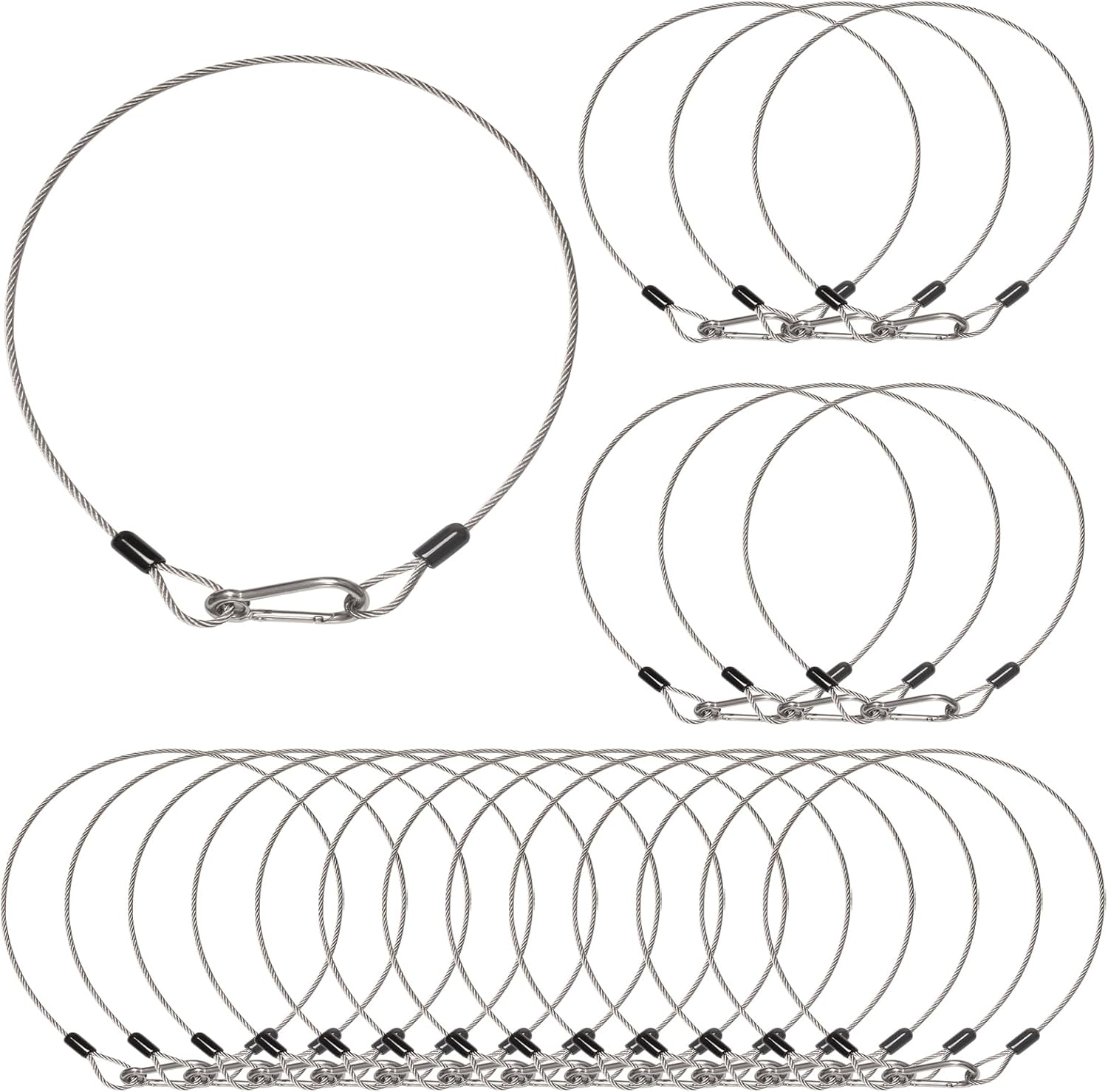 20 Pack Stage Light Safety Cables for Secure DJ Lighting