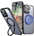 iPhone 16 Pro Case with Screen & Lens Protector - Rugged MagKick Stand