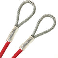 1/4 in Vinyl Coated Cable with Loops, 19 ft - Outdoor Safety Lockout